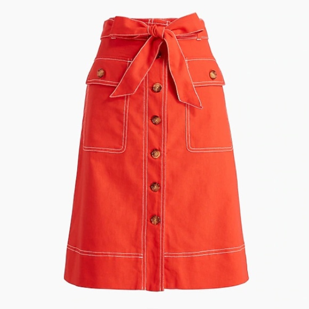 NWT size 0 J Crew Factory Cerise Utility Skirt